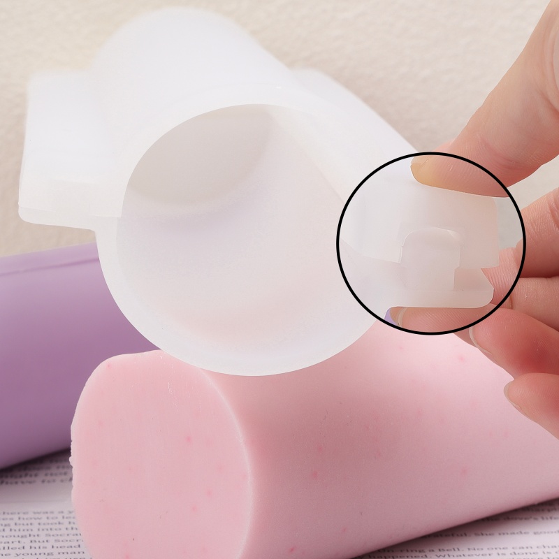 Soap Making Youtube - แม่พิมพ์สบู่ซิลิโคนทรงแท่งยาว รูปทรงกลม อุปกรณ์ทำสบู่แบบหลอด แม่พิมพ์ DIY สบู่ทำมือ