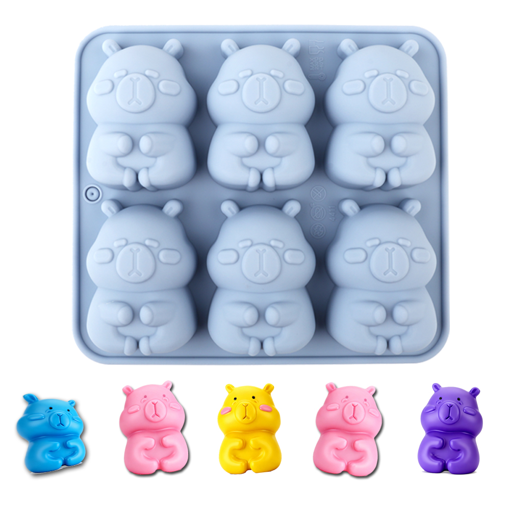 Soap Making Vendors - 1 แม่พิมพ์ซิลิโคนรูปคาปิบาราสุดน่ารัก เหมาะสำหรับทำช็อกโกแลต เค้ก พุดดิ้ง เยลลี่