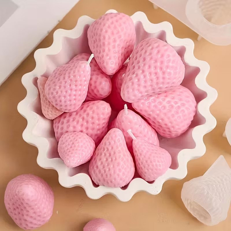 แม่พิมพ์เทียนซิลิโคนรูปสตรอว์เ - Soap Making Vendors บทวิจารณ์และราคา