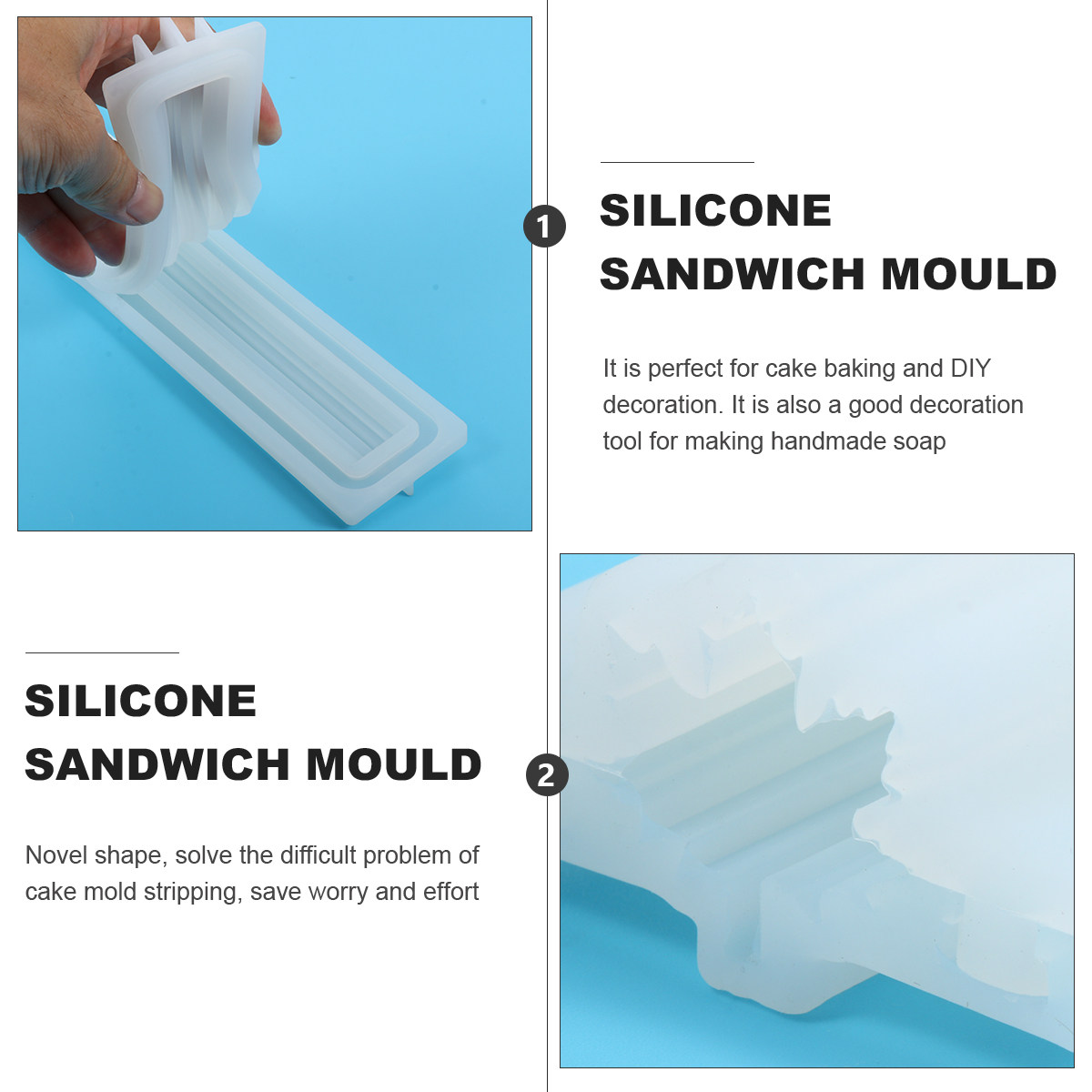 1 ชิ้น แม่พิมพ์ซิลิโคนนุ่มเรีย - Soap Making Youtube บทวิจารณ์และราคา