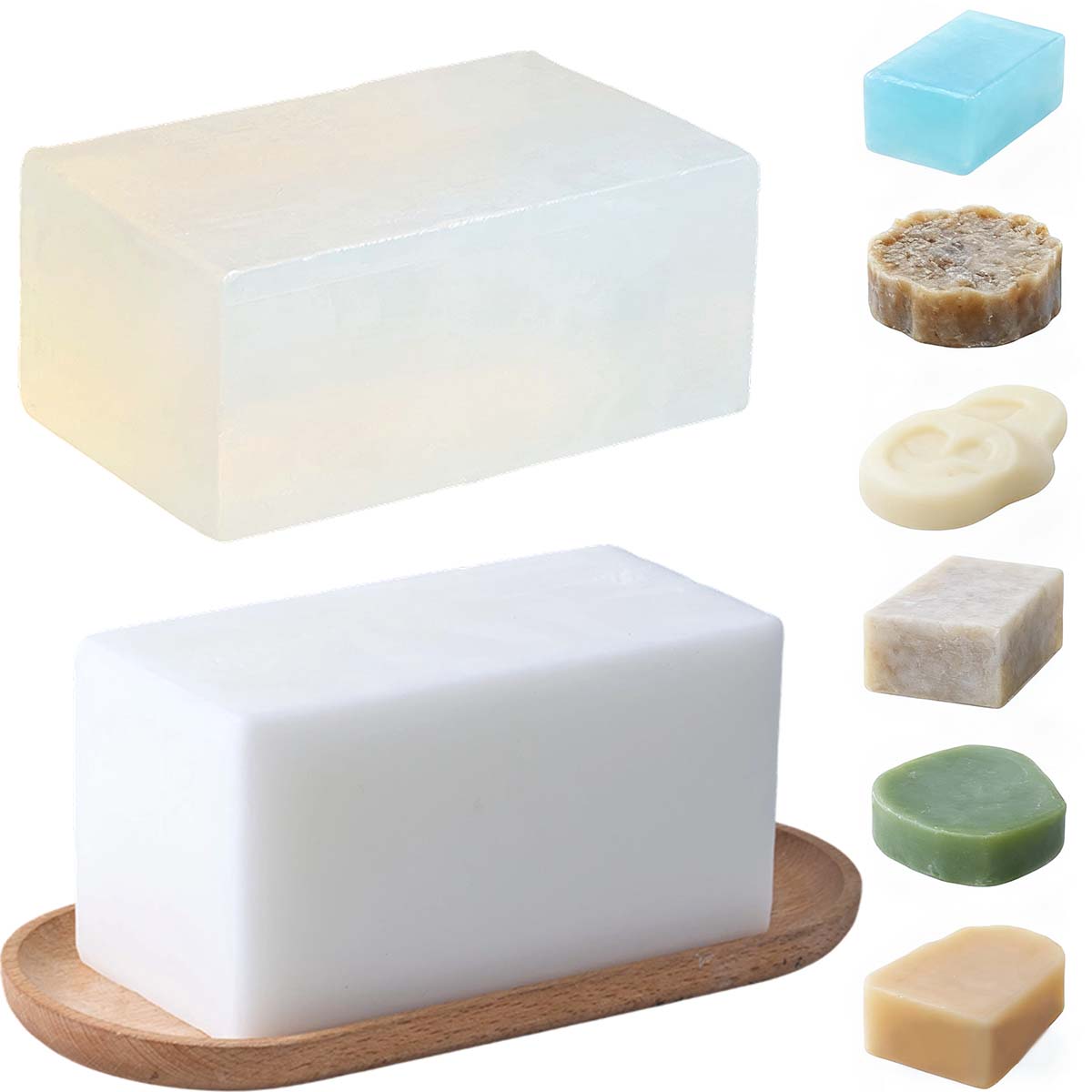 สบู่กลีเซอรีนใสสีขาว 1000 กรัม - Soap Making Glycerin Base บทวิจารณ์และราคา